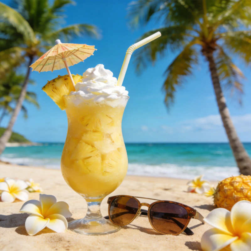 热带椰林饮品图片