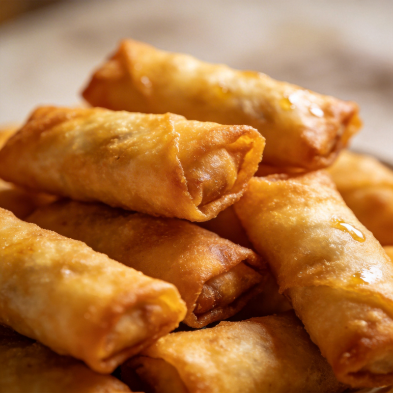 金黄酥脆春卷图片