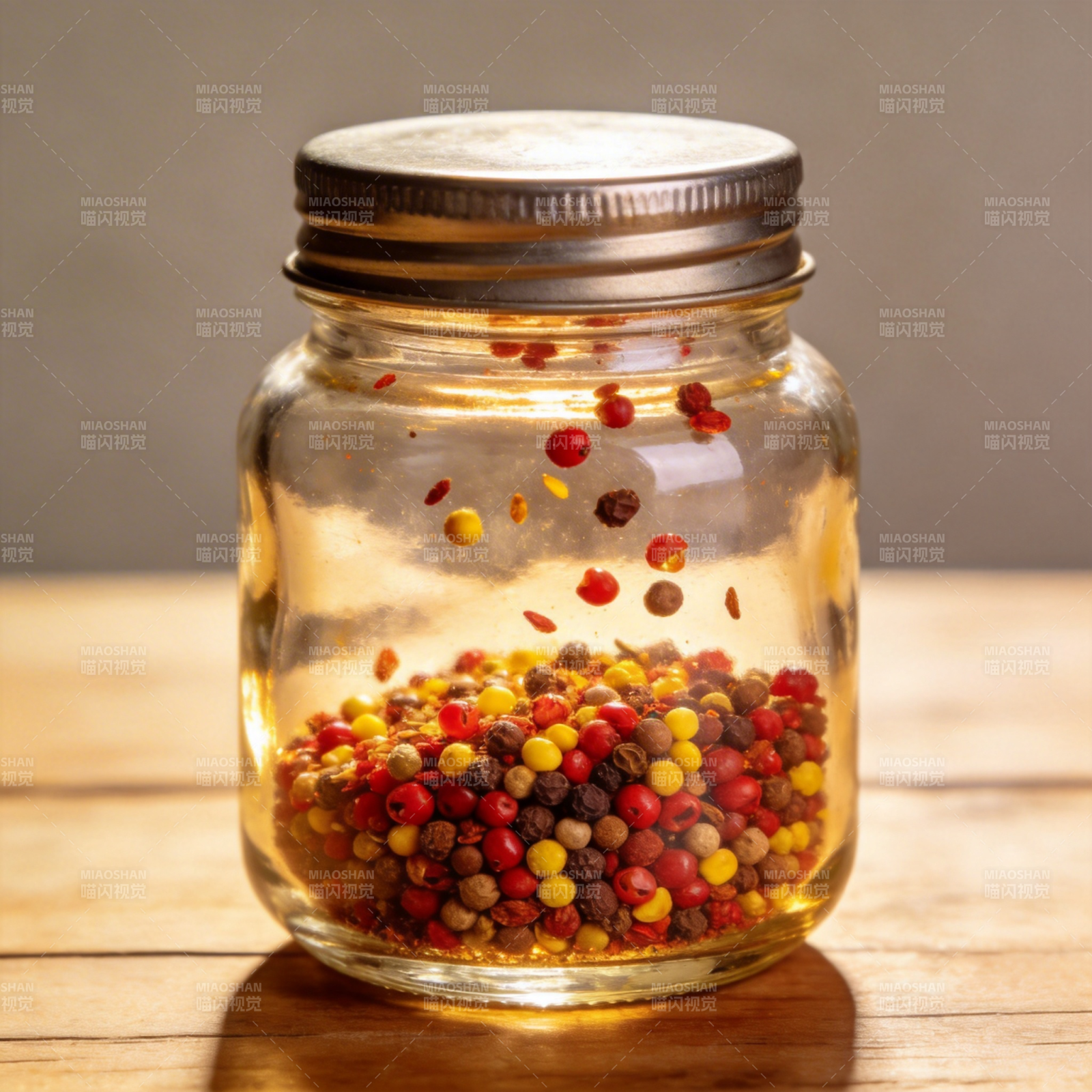 彩椒粒跃动瞬间图片