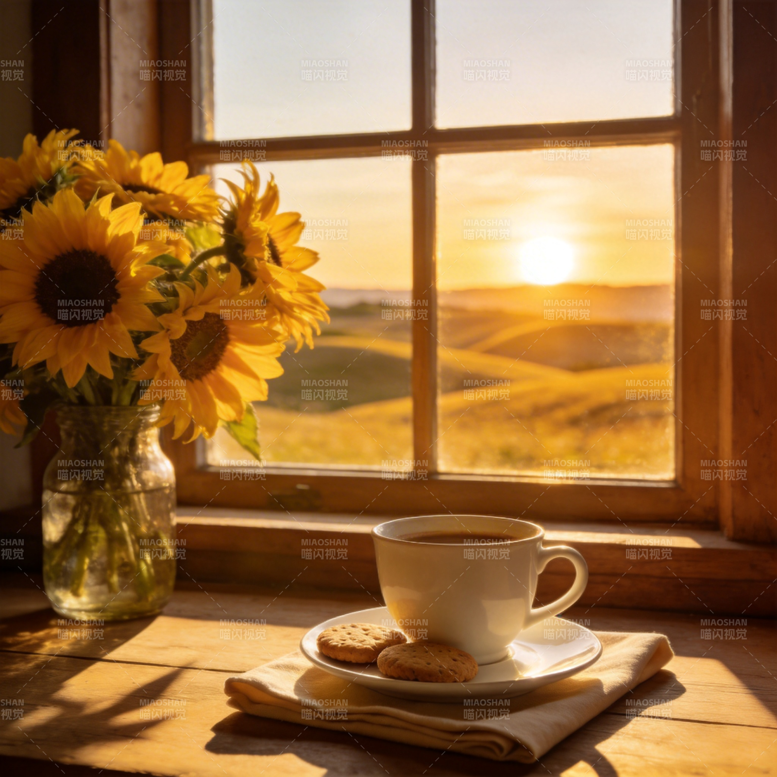 窗边的温暖时光图片