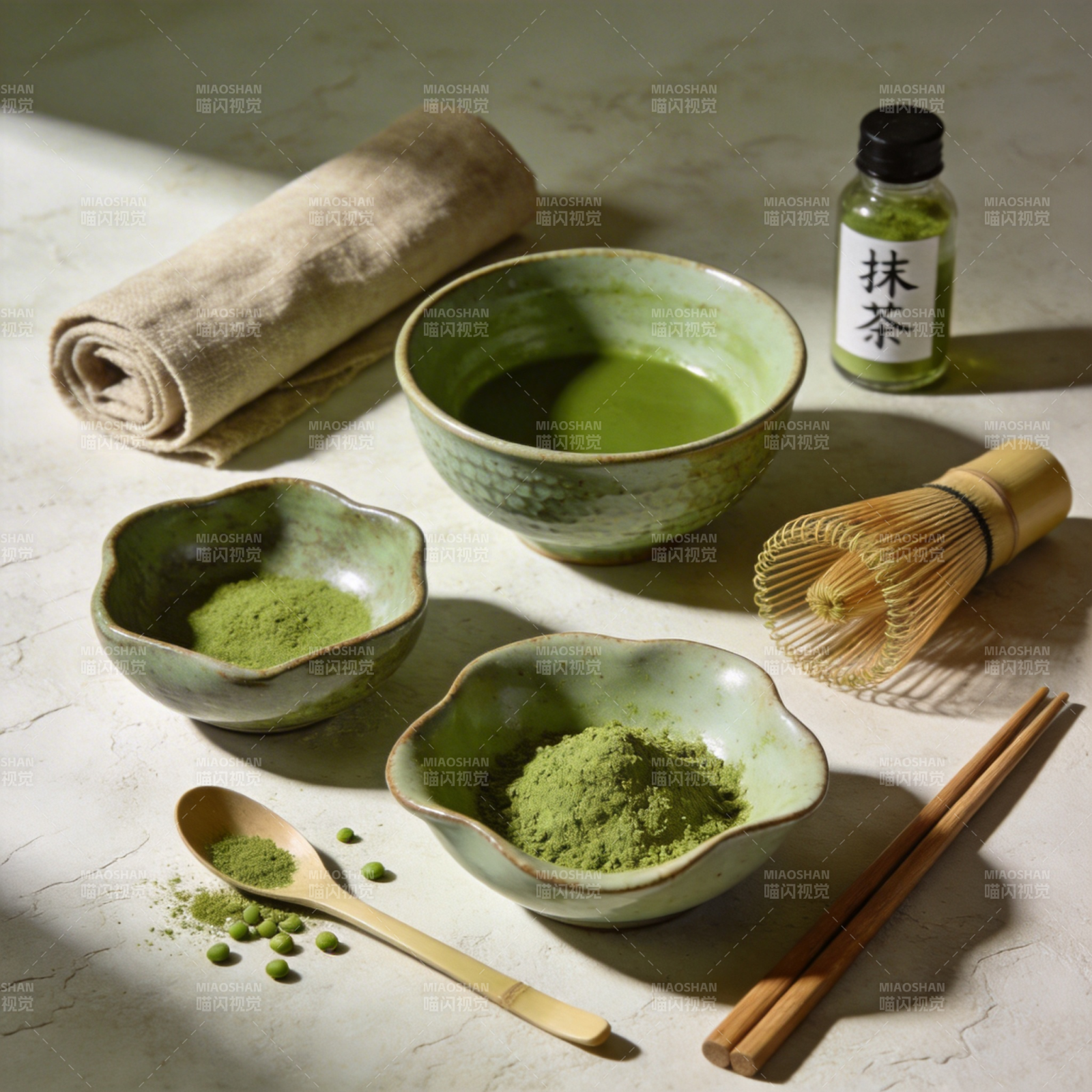 抹茶仪式静谧时光图片