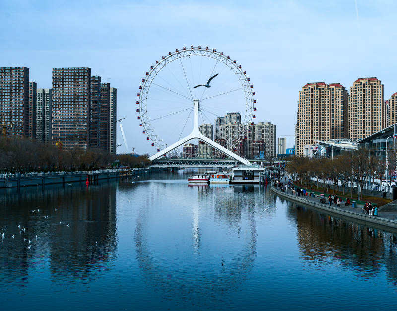 天津之眼摩天轮图片