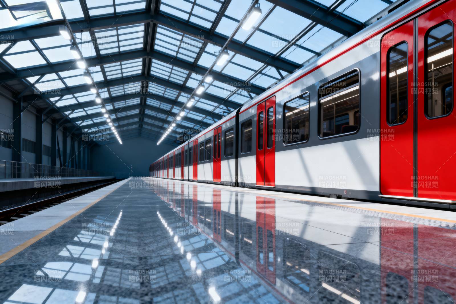 现代地铁站内景图片