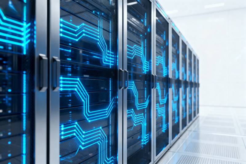 数据中心服务器阵列图片