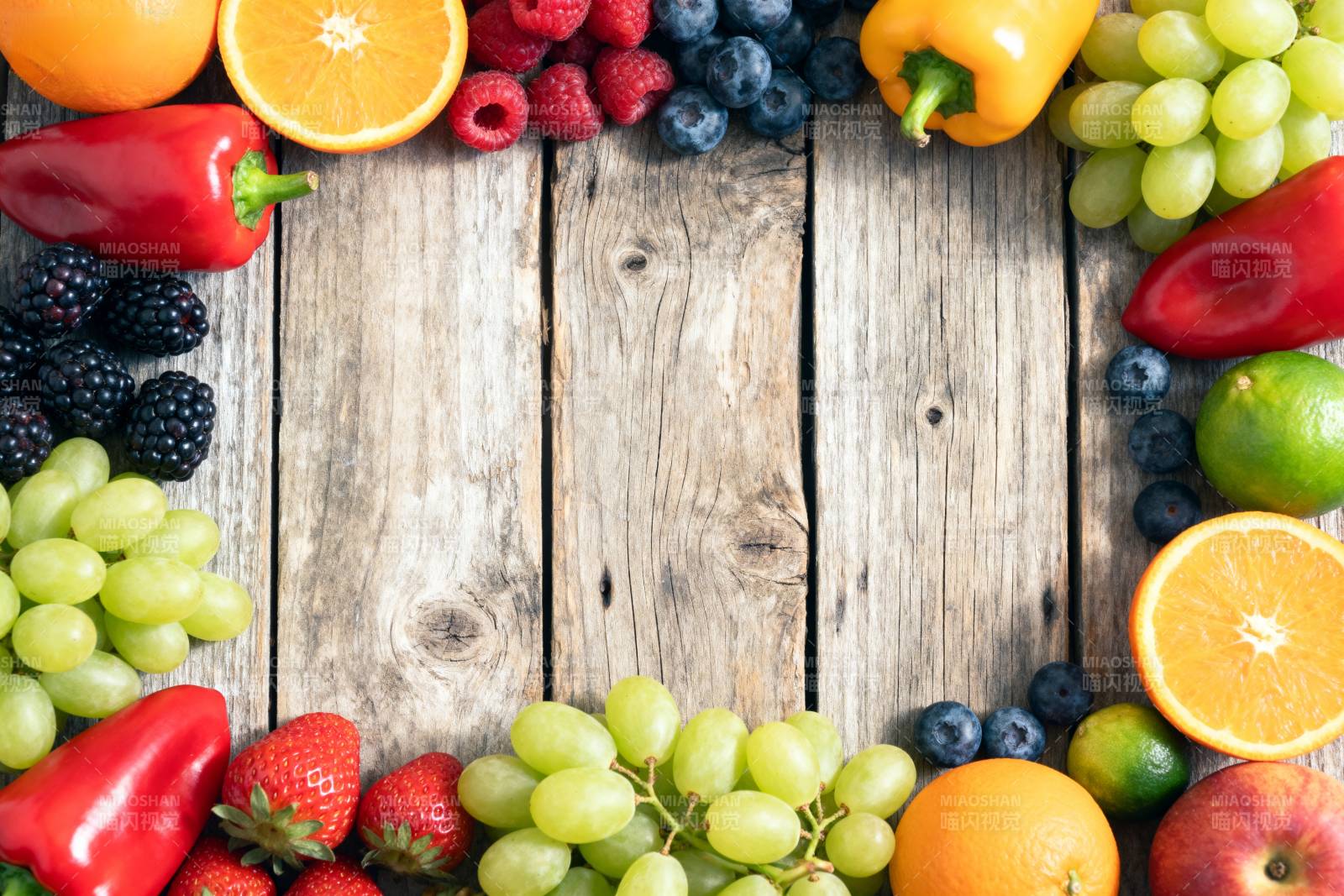 水果蔬菜围边图图片