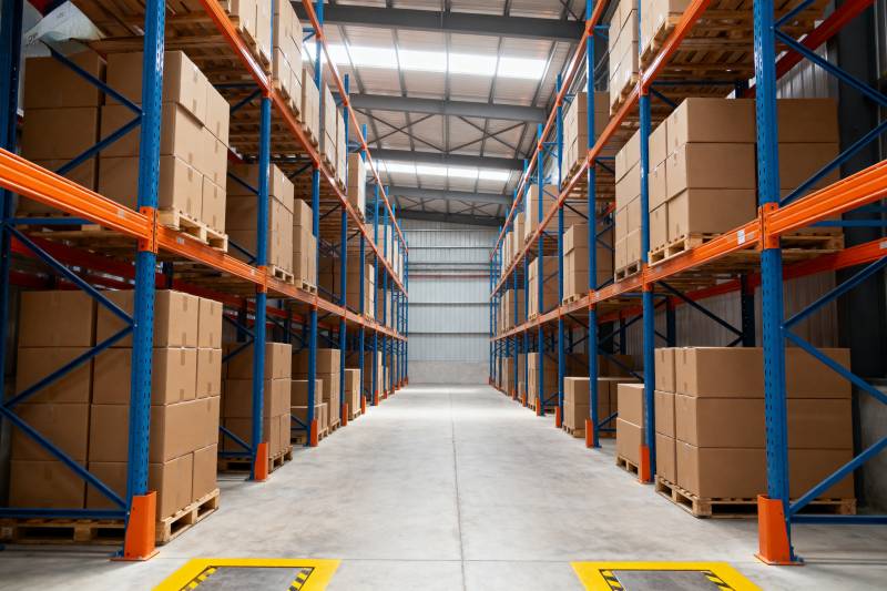 整洁的仓库通道图片