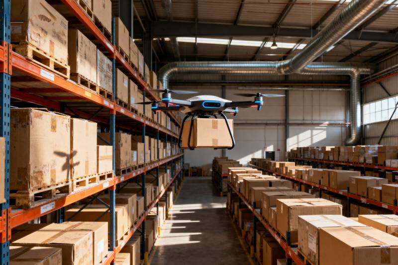 无人机仓库搬运图片