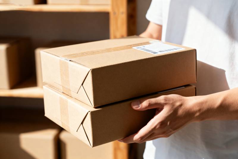 双手托举包裹图片