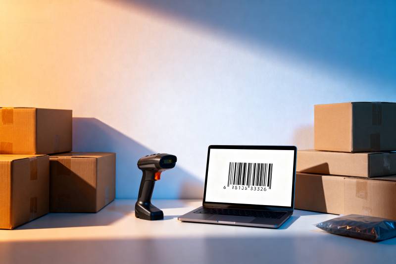 快递扫码发货场景图片