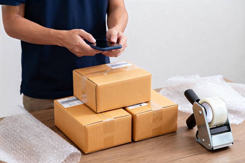 打包发货准备中图片