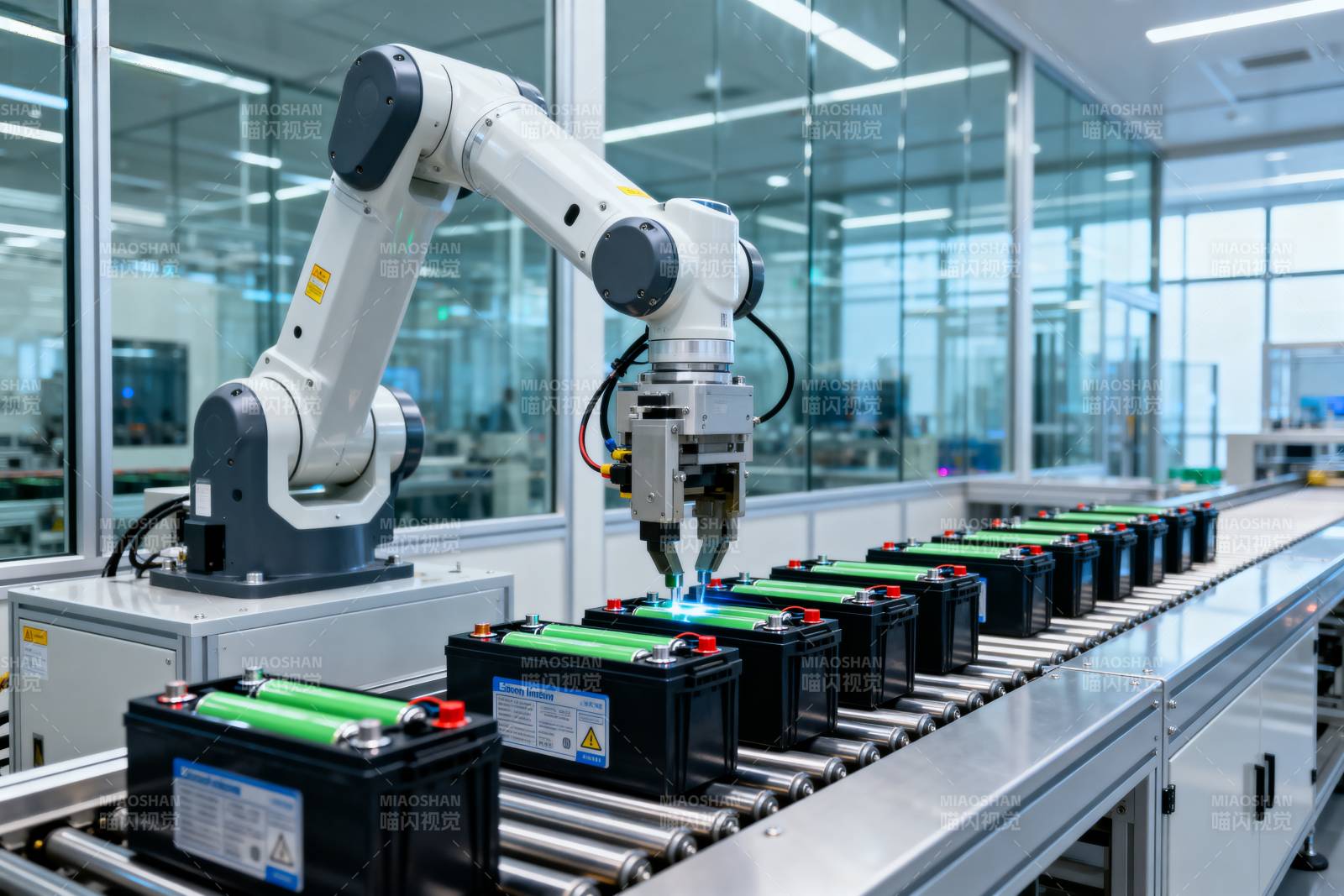 智能工厂电池装配图片