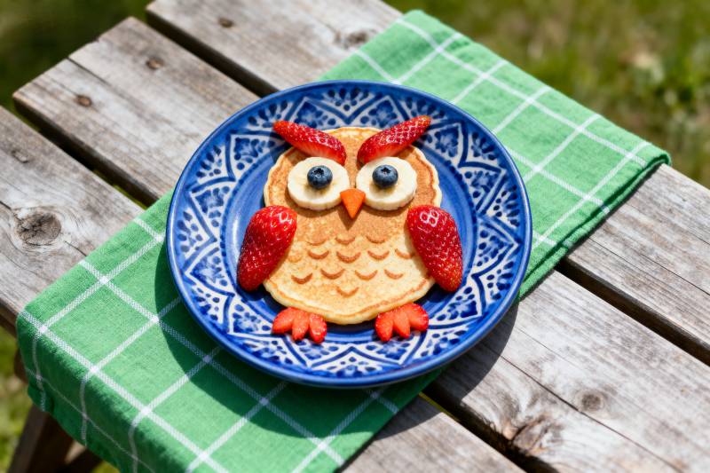 萌趣猫头鹰煎饼图片