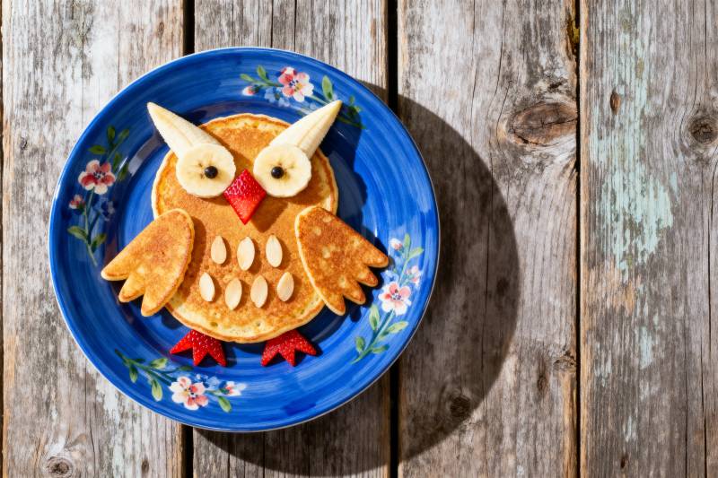 猫头鹰煎饼创意摆盘图片