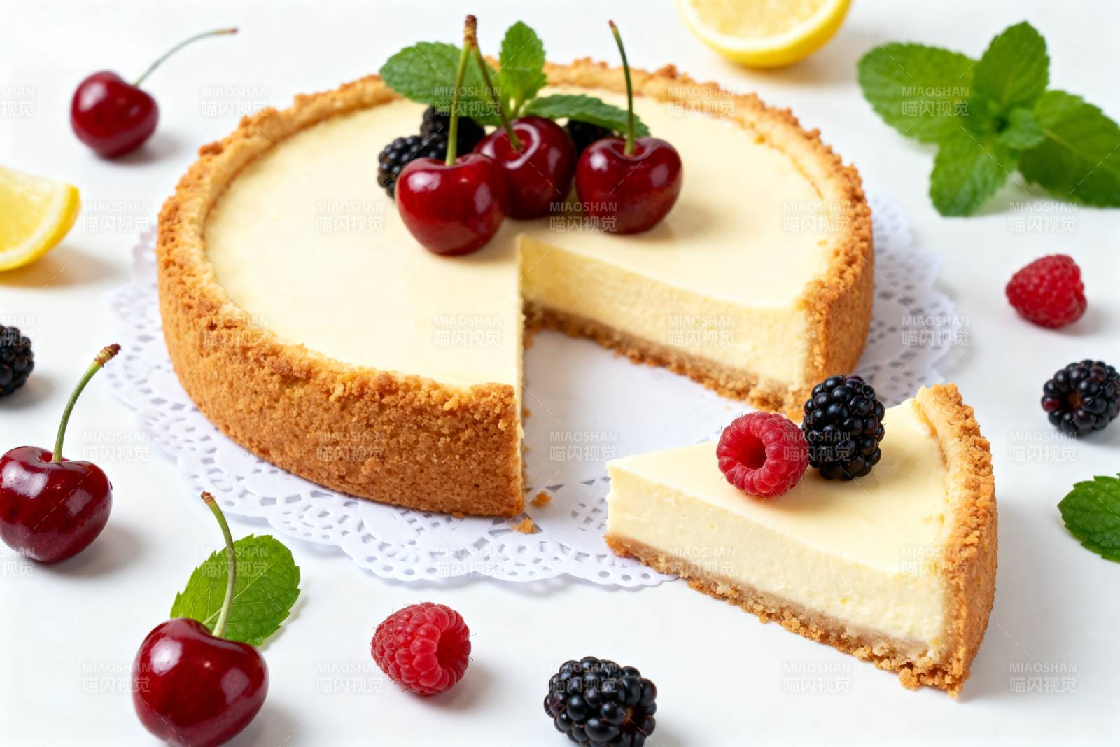 樱桃芝士蛋糕图片