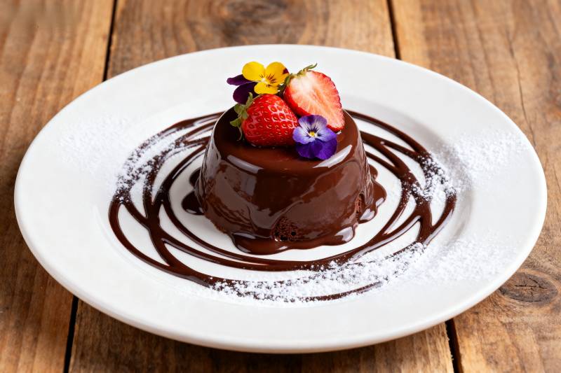 巧克力熔岩蛋糕图片