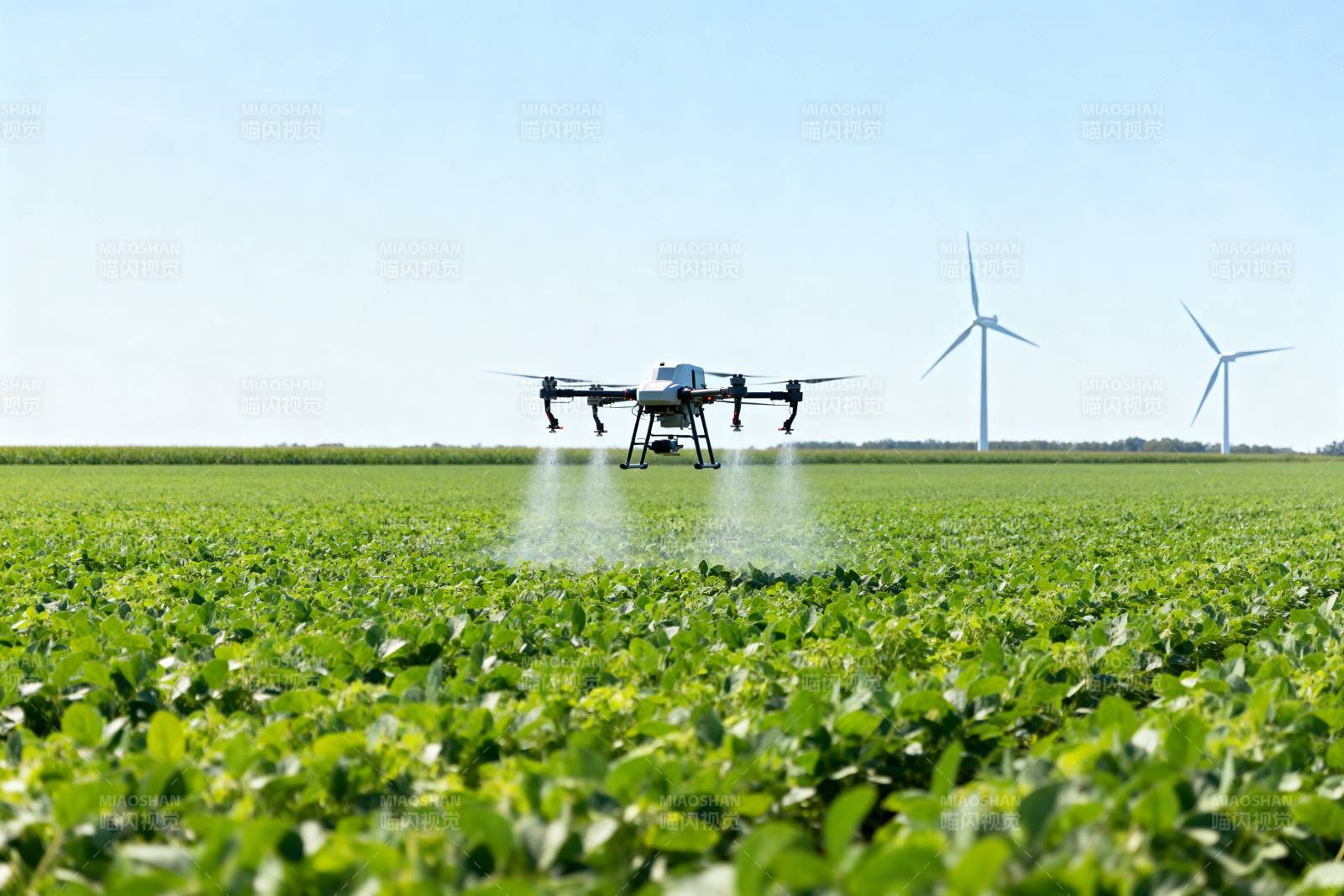 无人机农田喷洒图片