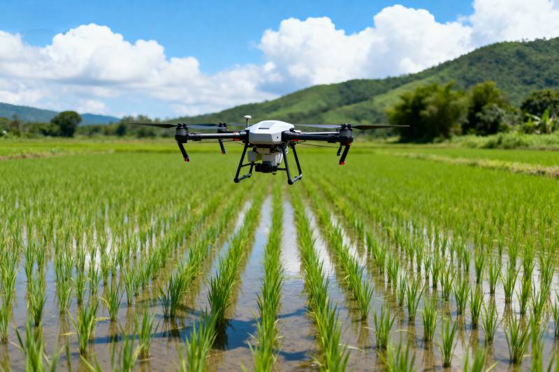 无人机巡田图片