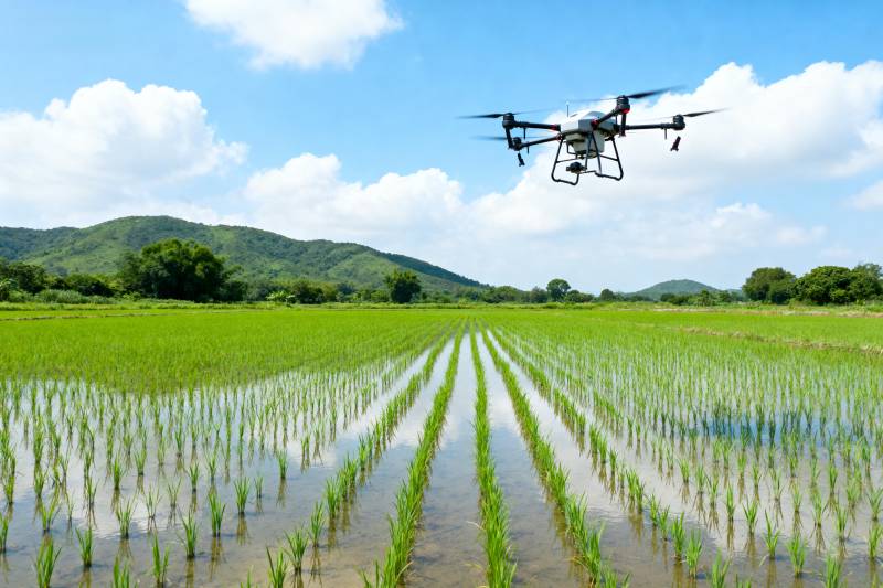 无人机巡田图片