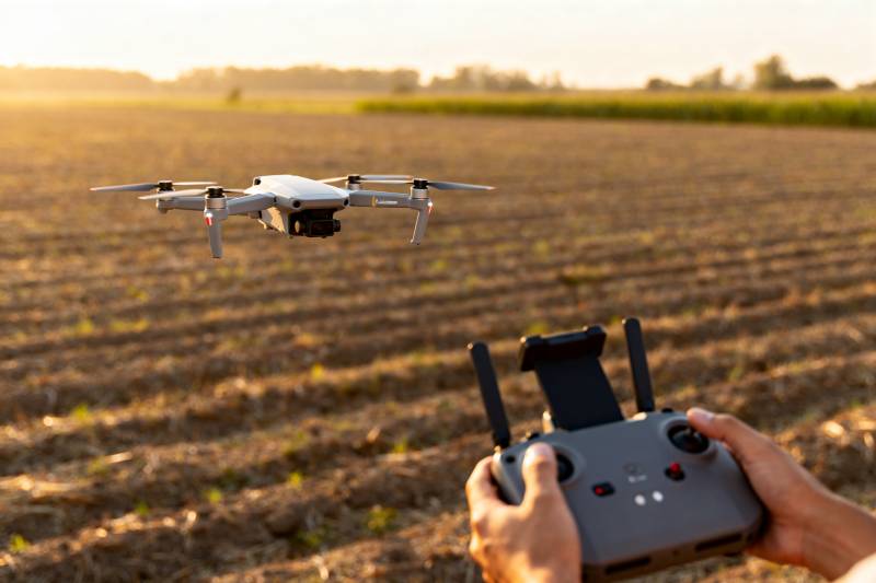 无人机农田作业图片