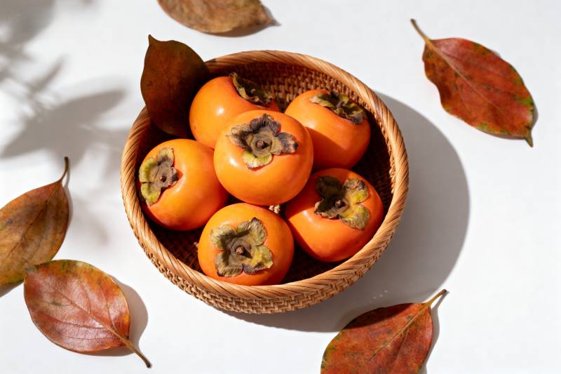 秋日柿子静物图片