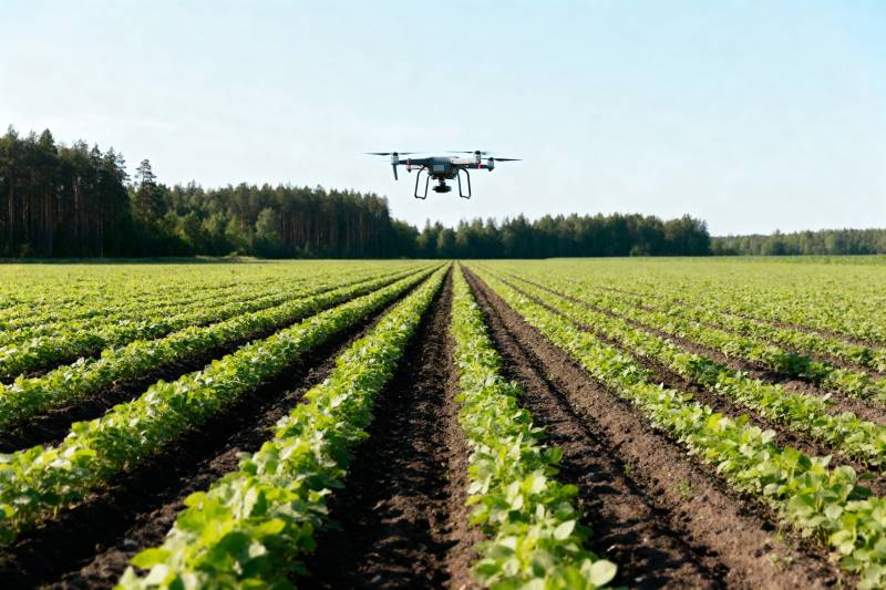 无人机巡田图片