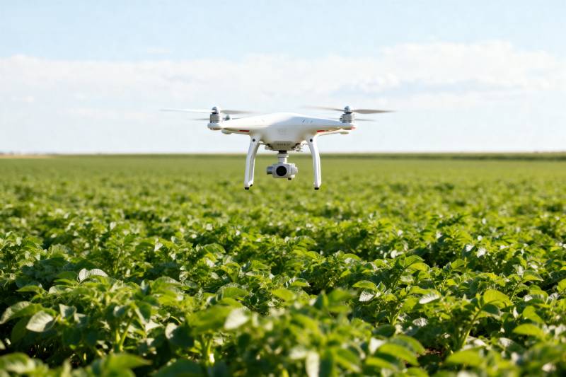 无人机巡田图片