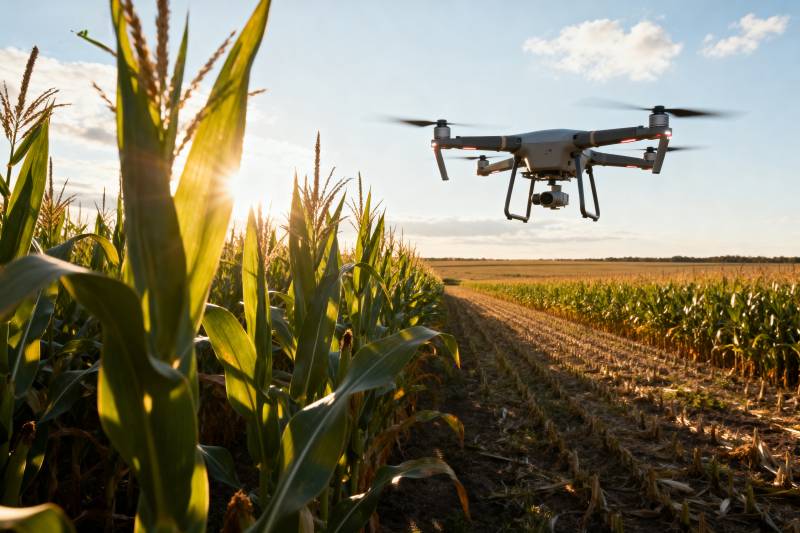 无人机巡田图片