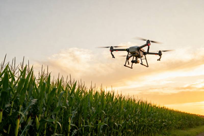 无人机巡田图片