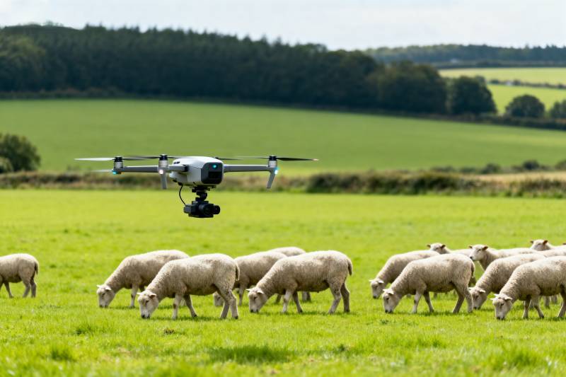 无人机牧羊场景图片