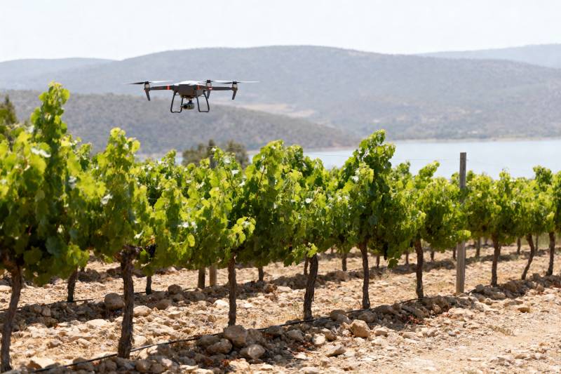 无人机巡检葡萄园图片