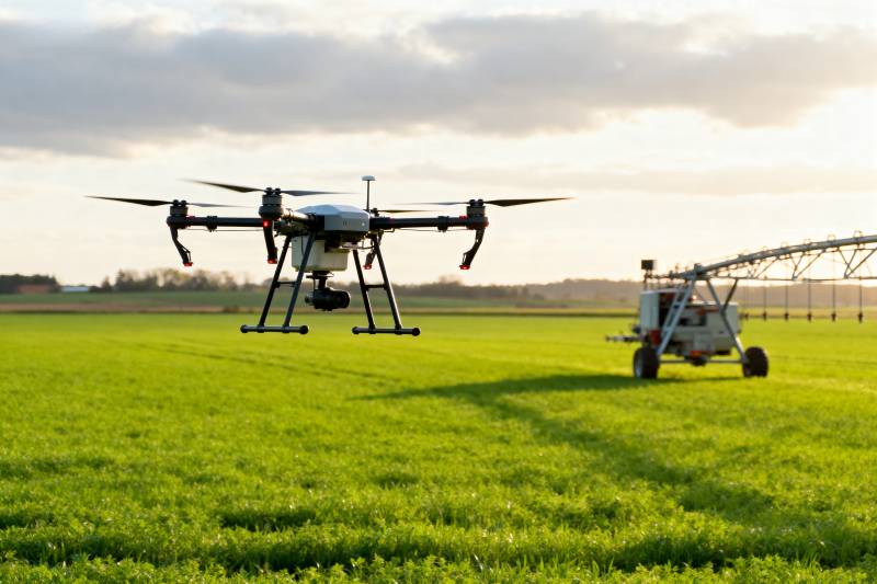 无人机农田作业图片