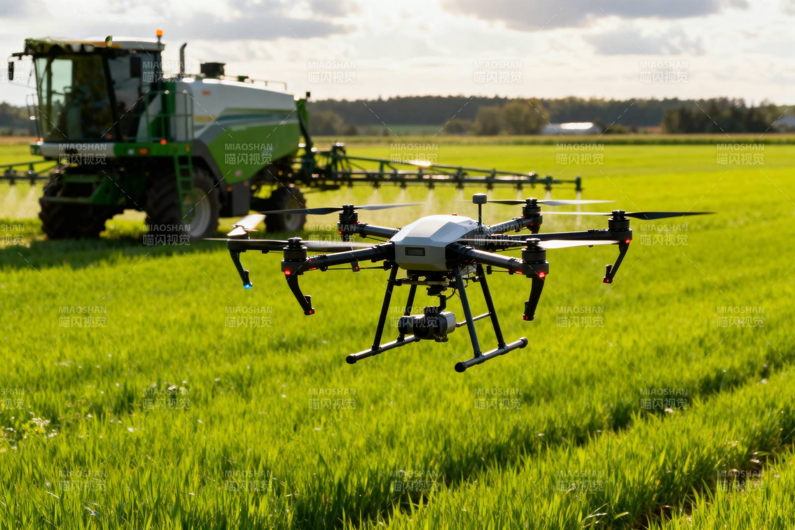 无人机农田作业图片