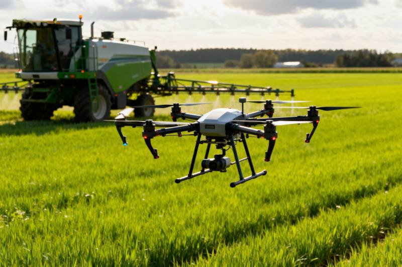 无人机农田作业图片