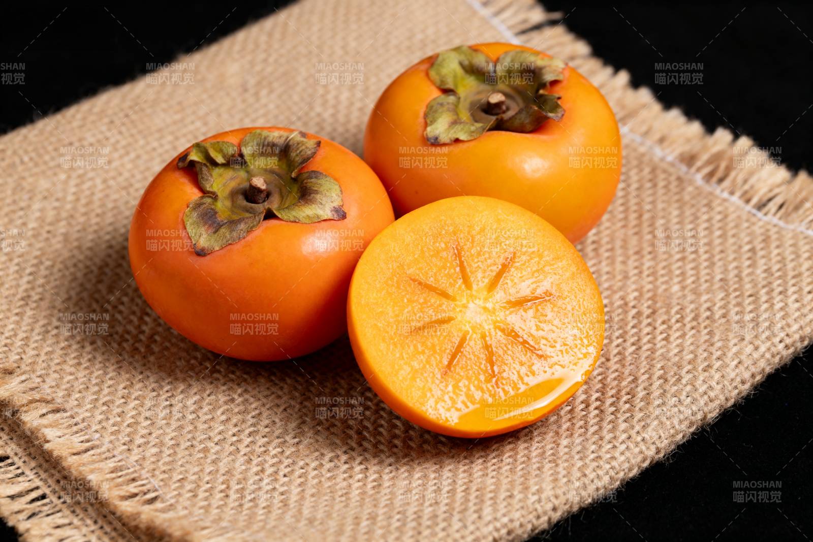 柿子静物图图片