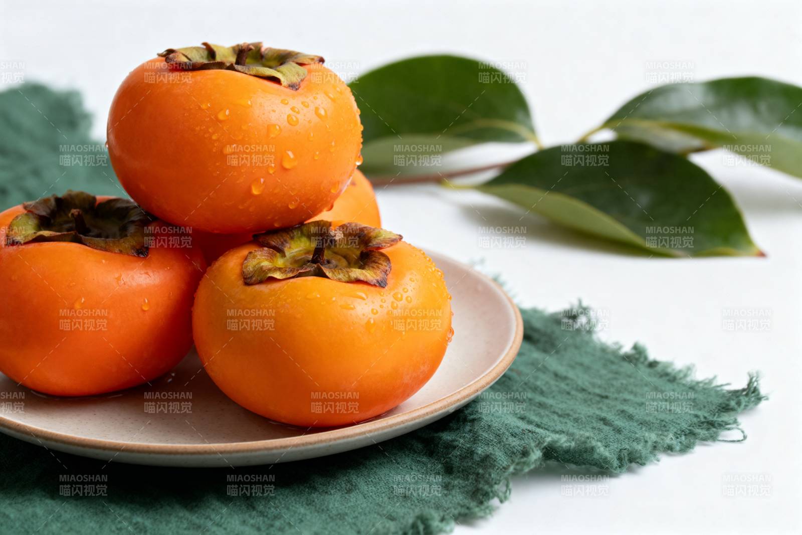 柿子静物图图片