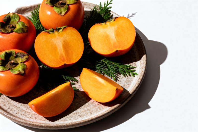 柿子切片摆盘图片