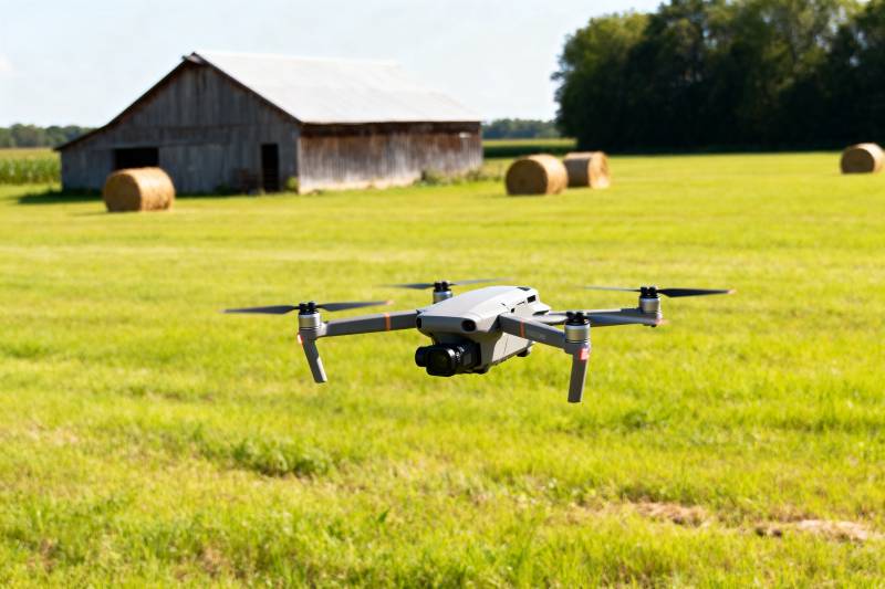 无人机巡田图片