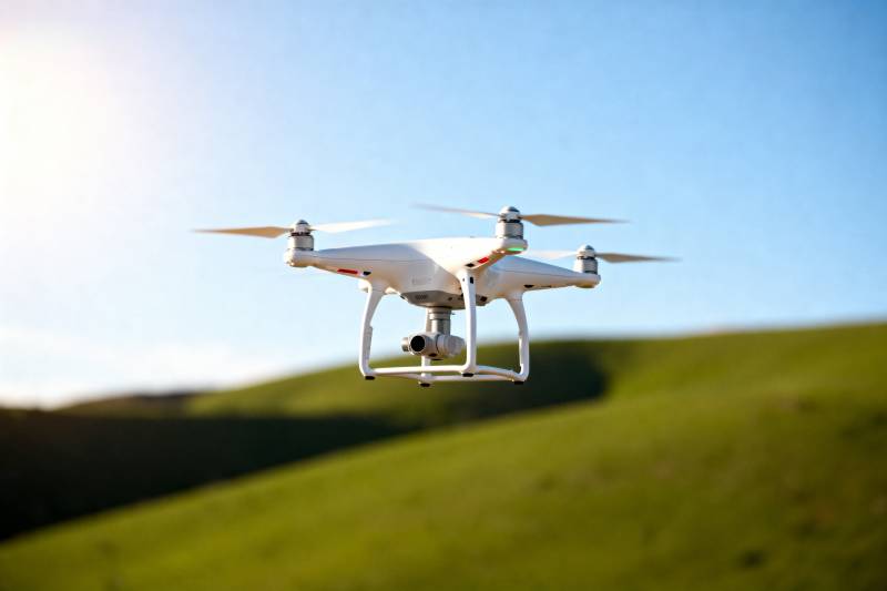 无人机翱翔田野图片