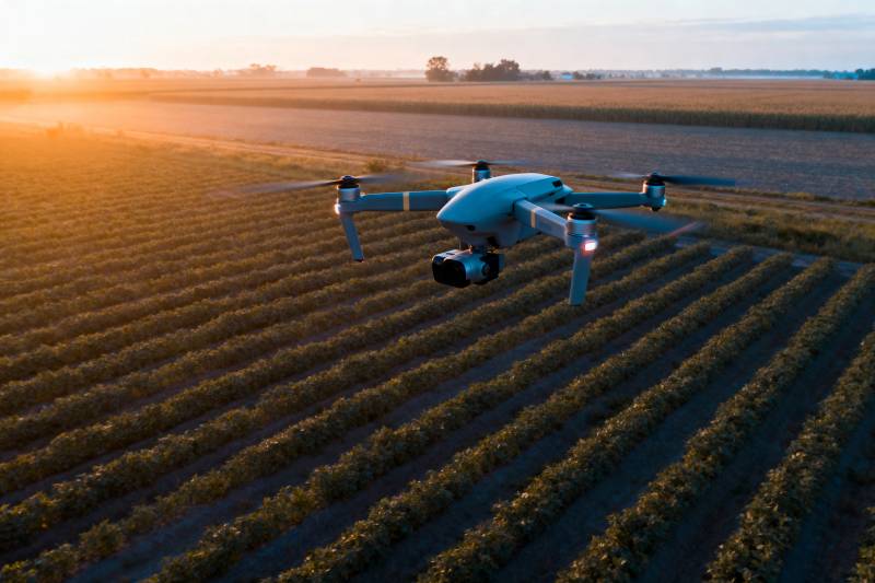 无人机巡田图片