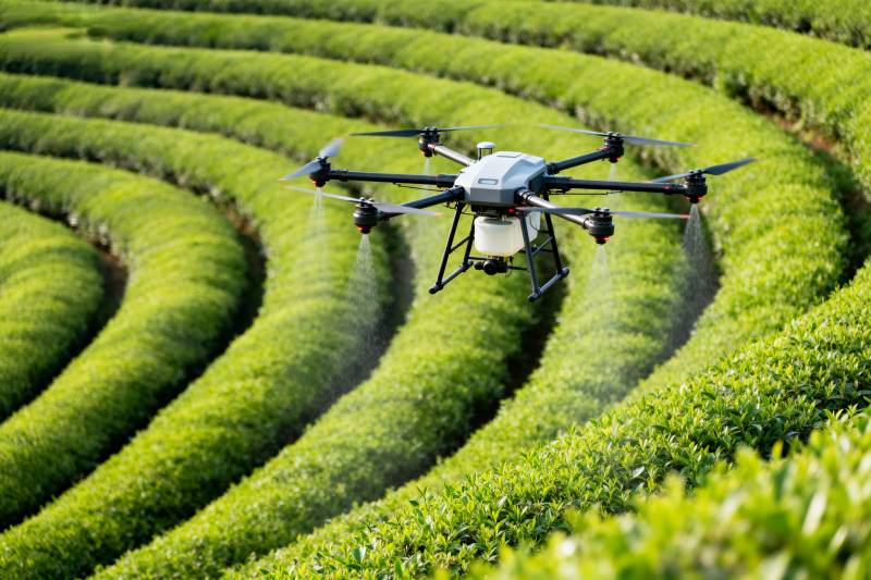 无人机茶园巡检图片
