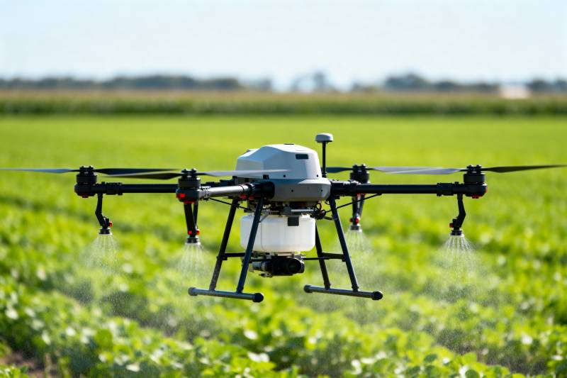 无人机农田喷洒图片
