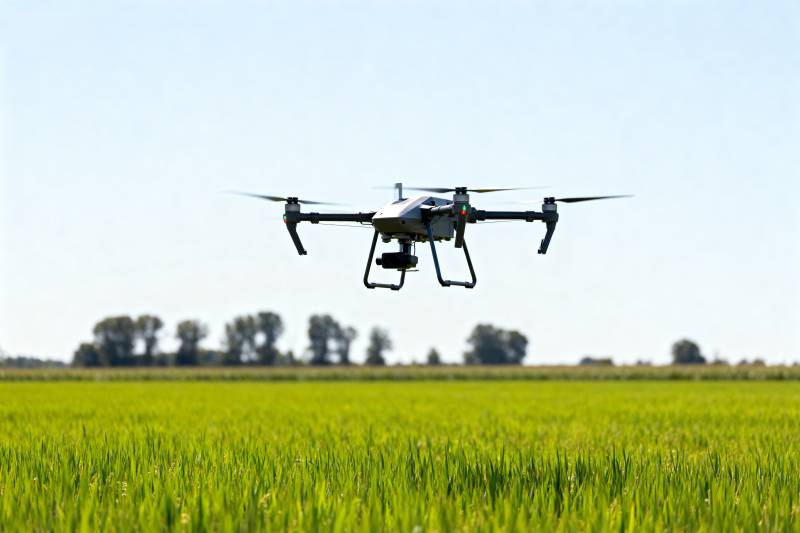 无人机飞越绿野图片