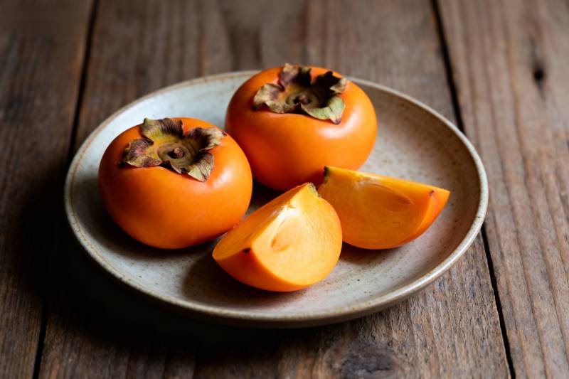 柿子切片摆盘图片