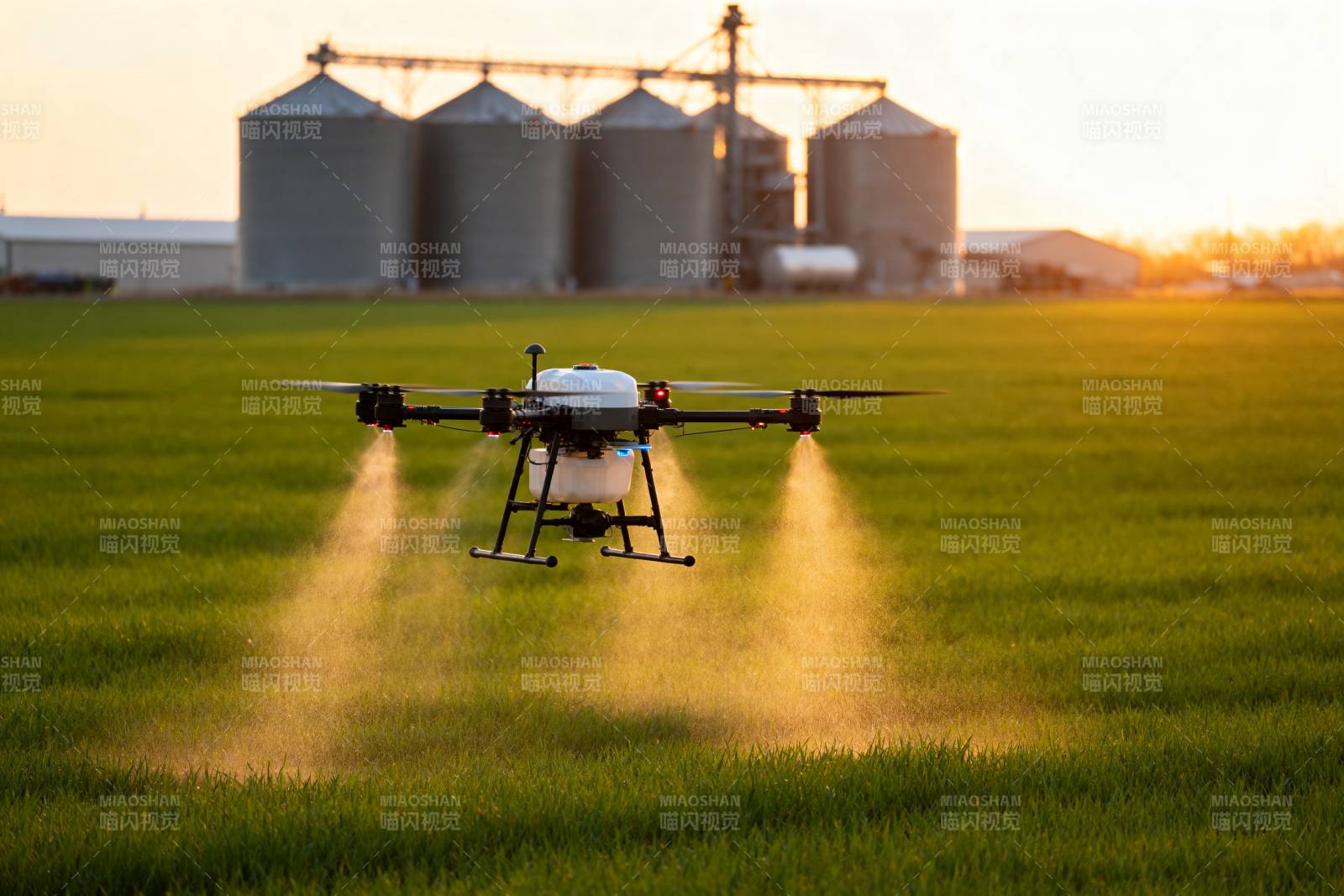 无人机农田喷洒图片