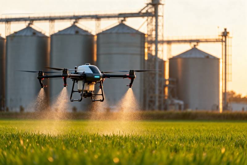 无人机农田喷洒图片