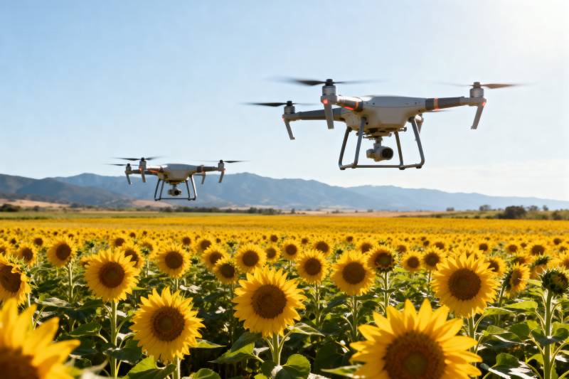 无人机巡田图片