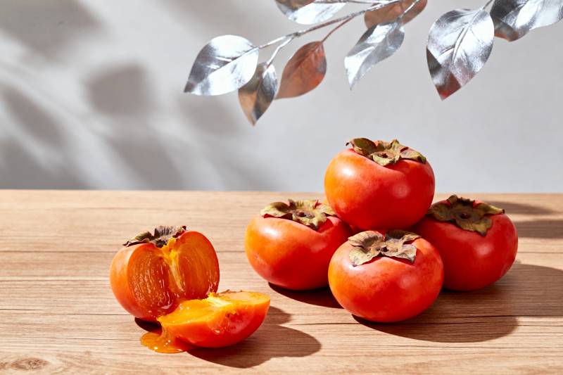 柿子静物图图片