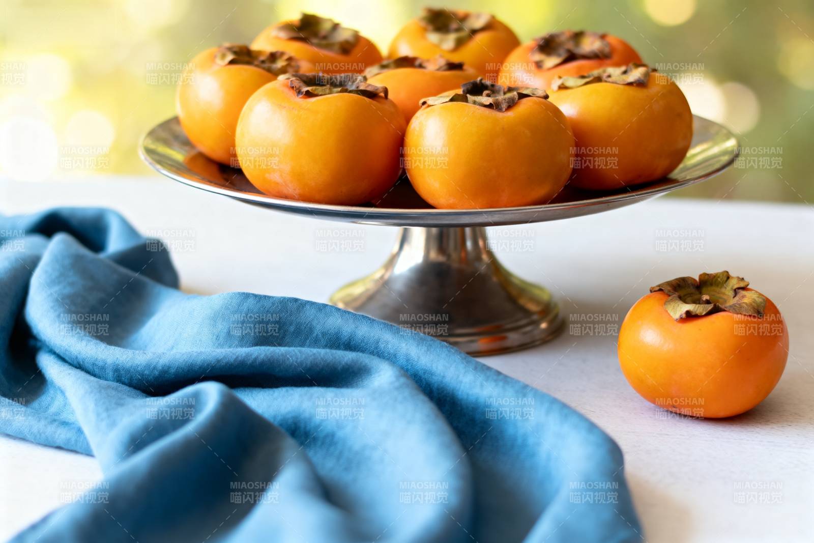 柿子静物图图片