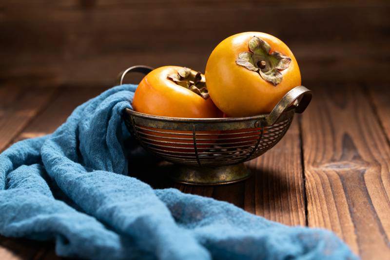 柿子静物图图片