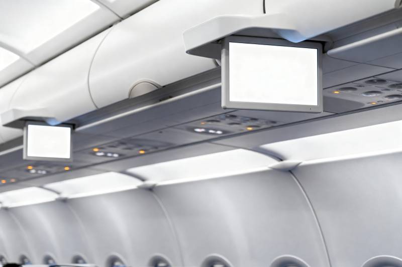 飞机客舱显示屏图片